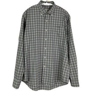 Peter Millar Men's Long Sleeve Plaid Button-Down Shirt Size Large Blue/Brown